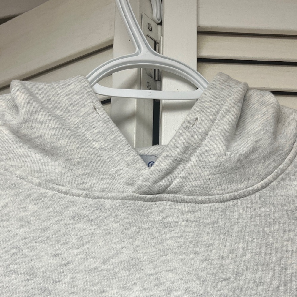 Aelfric Eden Light Gray Hoodie with Navy Blue Star Patch - Picture 9 of 12